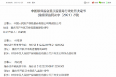 中国人民财产保险股份有限公司重庆两支公司被罚